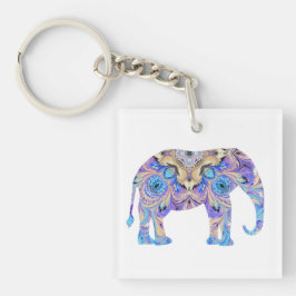 Porte-clés Porte - clé d'éléphant de kaléidoscope