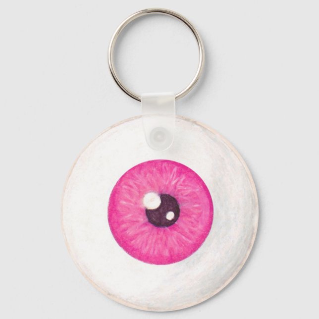 Porte-clés Porte - clé déplaisant de l'oeil rose (Recto)