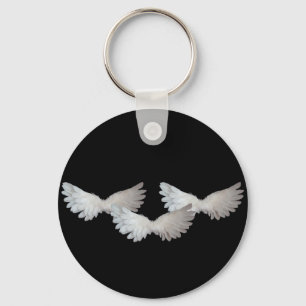 Porte-clés Porte - clé des ailes blanches