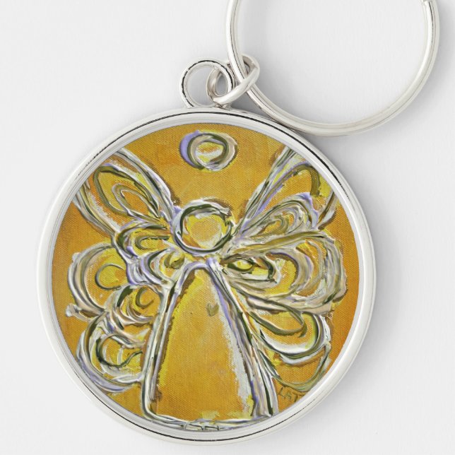 Porte-clés Porte - clé des ailes d'Ange Jaune (Devant)