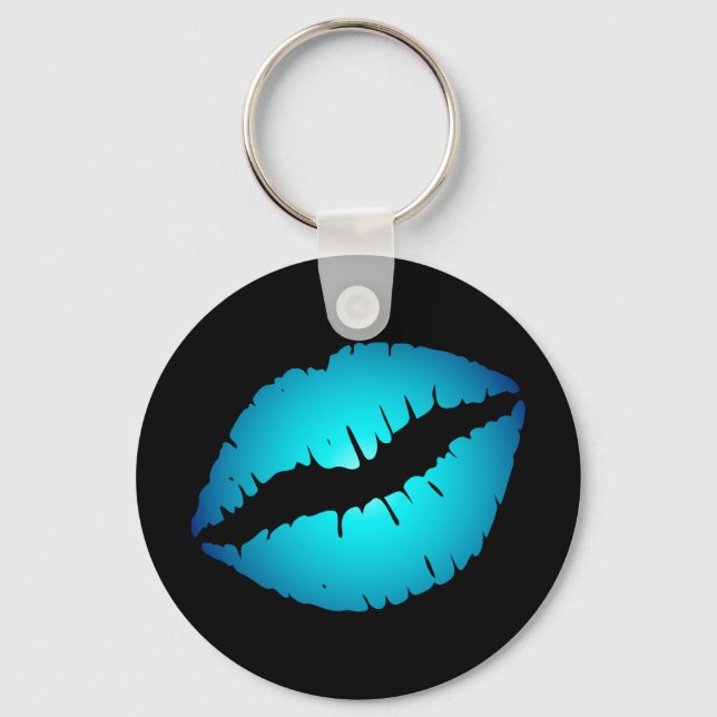 Porte-clés Porte - clé des lèvres bleues (Recto)