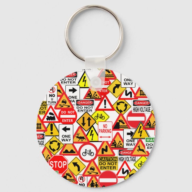 Porte-clés Porte - clé des panneaux de signalisation (Recto)