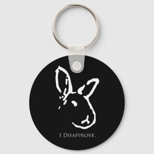 Porte-clés Porte - clé désapprobateur de lapins
