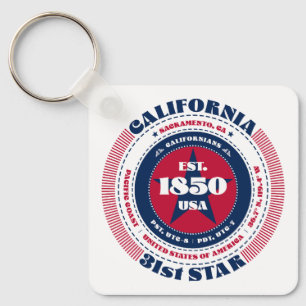 Porte-clés Porte - clé d'État de Californie