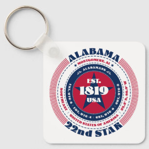 Porte-clés Porte - clé d'État de l'Alabama