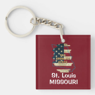 Porte-clés Porte - clé d'état du Missouri personnalisé