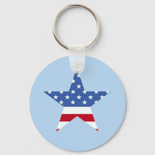 Porte-clés Porte - clé d'étoile patriotique