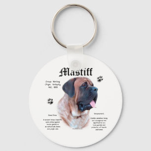 Porte-clés Porte - clé d'histoire de mastiff d'abricot