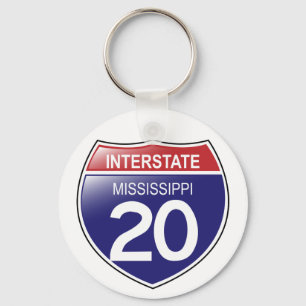 Porte-clés Porte - clé d'I-20 Mississippi