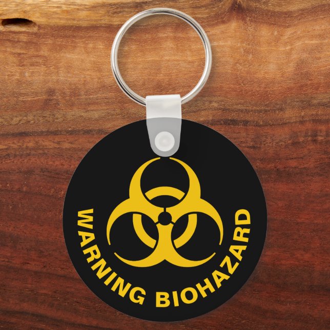 Porte-clés Porte - clé d'icônes de risque biologique (Recto)