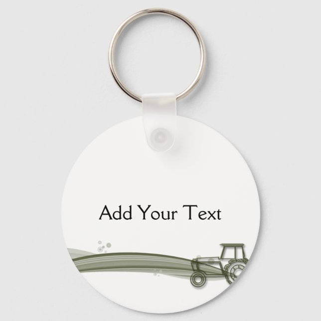 Porte-clés Porte - clé d'illustration moderne de tracteur ver (Recto)