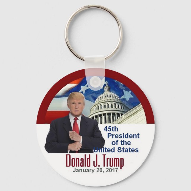 Porte-clés PORTE - CLÉ d'investiture TRUMP (Recto)