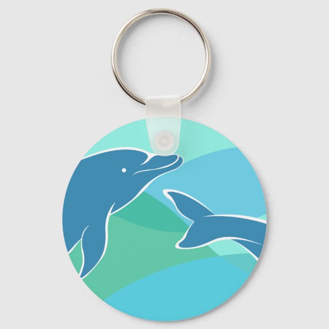 Porte-clés Porte - clé Dolphin bleu et vert (Recto)