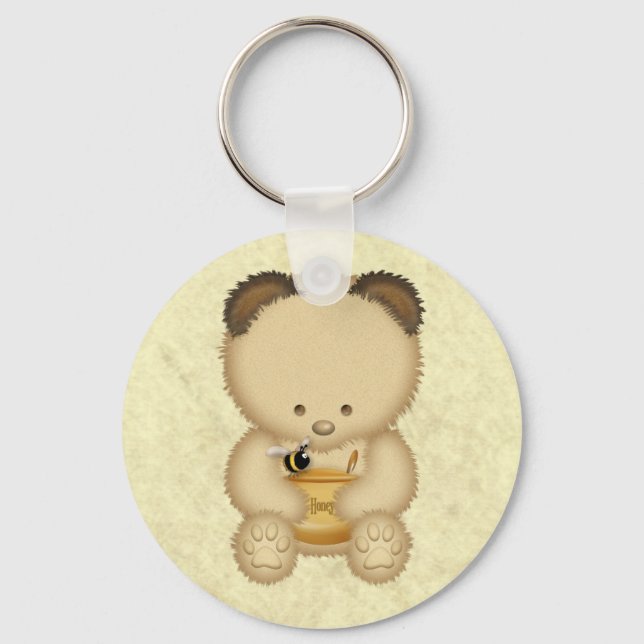 Porte-clés Porte - clé d'ours au miel (Recto)