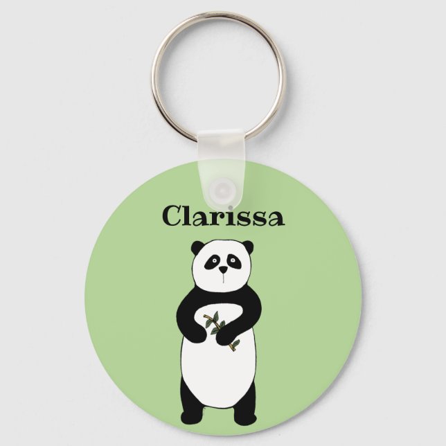 Porte-clés Porte - clé d'ours de panda personnalisé (Recto)
