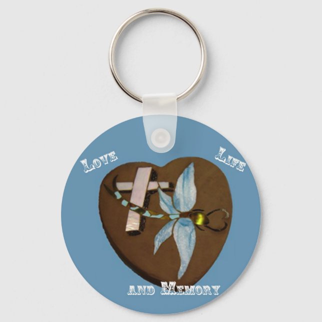 Porte-clés Porte - clé dragonfly en verre tendu (Recto)