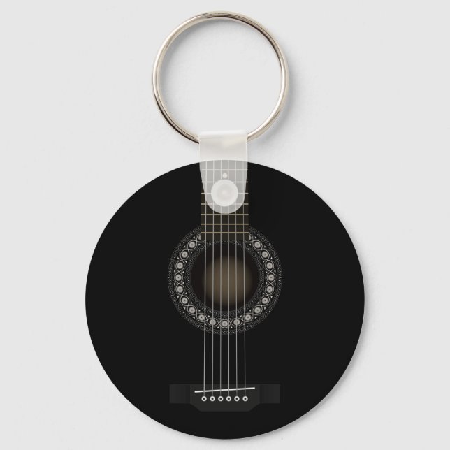 Porte-clés Porte - clé Drapeau de guitare acoustique (Recto)