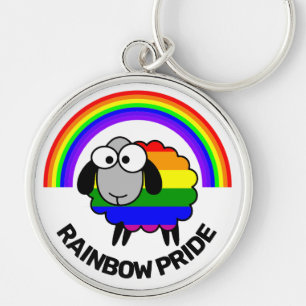 Porte-clés Porte - clé du bouton Arc-en-ciel