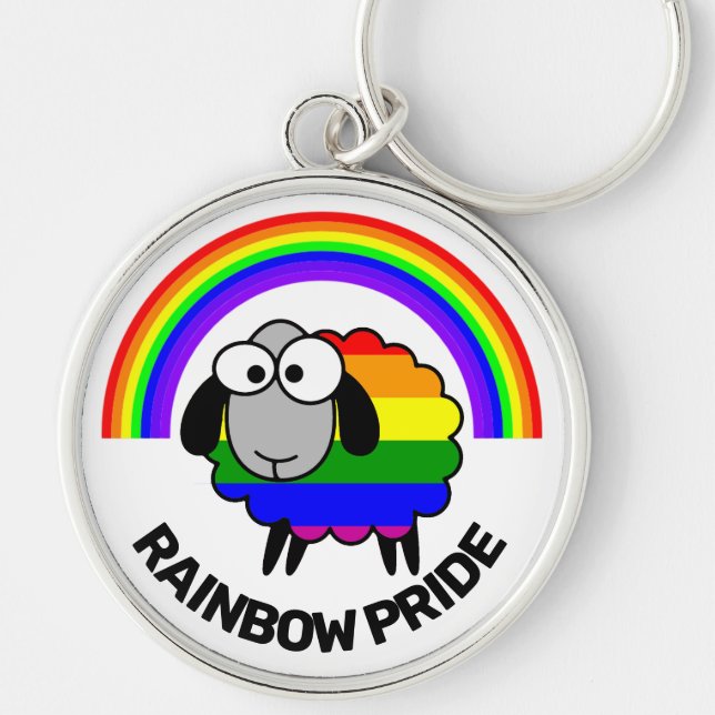 Porte-clés Porte - clé du bouton Arc-en-ciel (Devant)