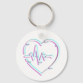 Porte-clés Porte - clé du bouton Coeur