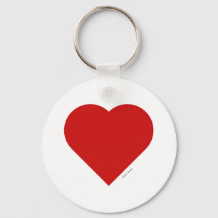 Porte-clés PORTE - CLÉ DU Bouton COEUR ROUGE