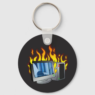 Porte-clés Porte - clé du bouton d'incendie de l'ordinateur