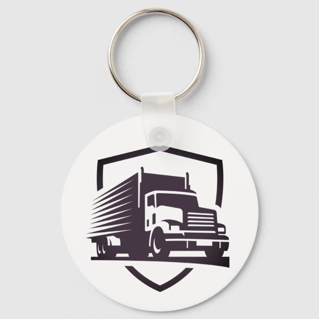 Porte-clés Porte - clé du bouton du logo du conducteur de cam (Recto)