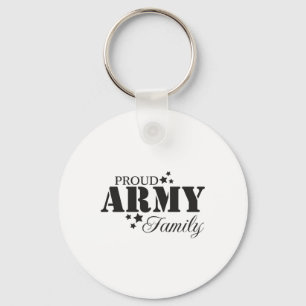 Porte-clés Porte - clé du bouton Famille de l'Armée Fière