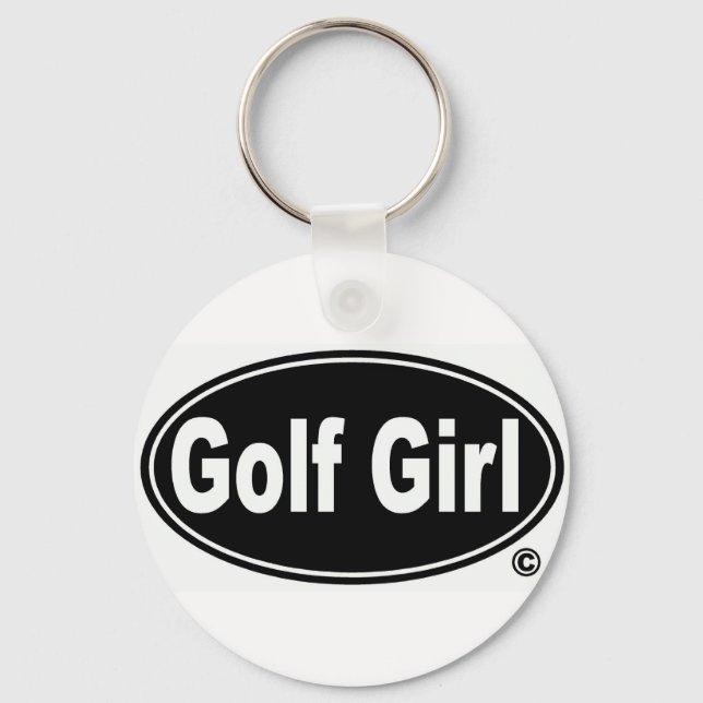 Porte-clés Porte - clé du bouton fille de golf (Recto)