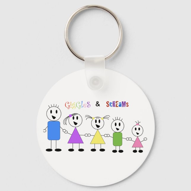 Porte-clés Porte - clé du bouton Giggles & Screams (Recto)