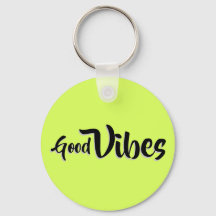 Porte - clé du bouton Good Vibes