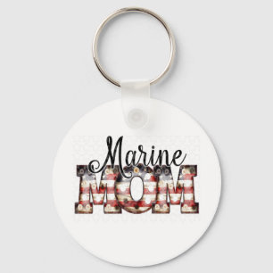 Porte-clés Porte - clé du bouton Marine Mom
