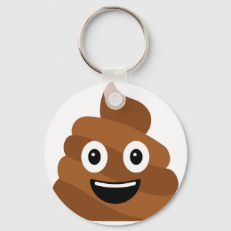 Porte-clés Porte - clé du bouton Poop Emoji