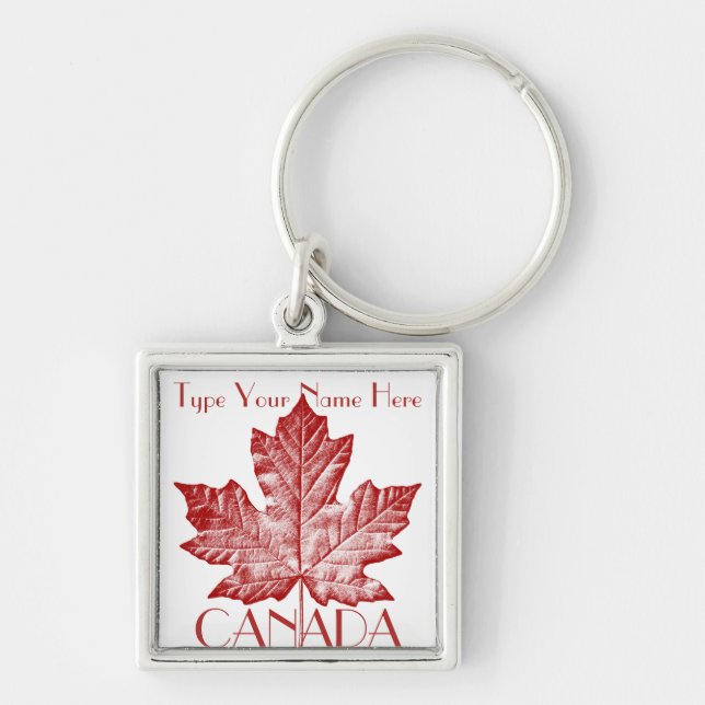 Porte-clés Porte - clé du Canada Personnalisé Canada Drapeau  (Devant)