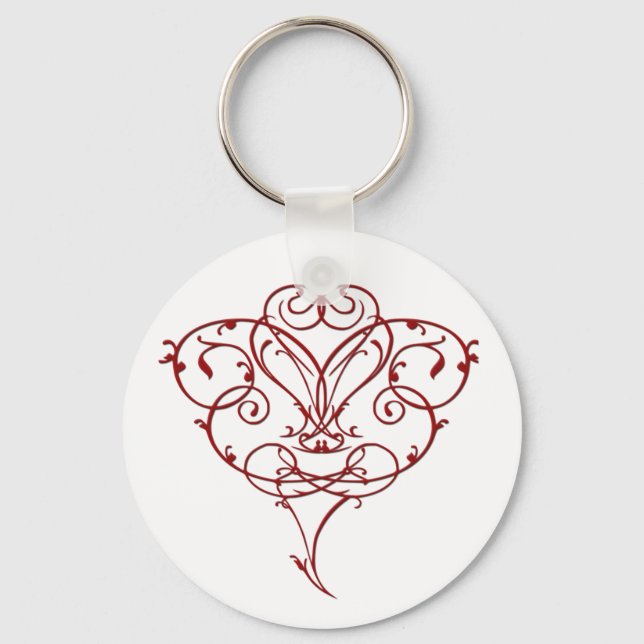 Porte-clés Porte - clé du coeur floral (Recto)