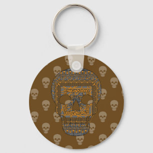 Porte-clés Porte - clé du crâne d'Halloween