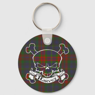 Porte-clés Porte - clé du crâne Harvey Tartan