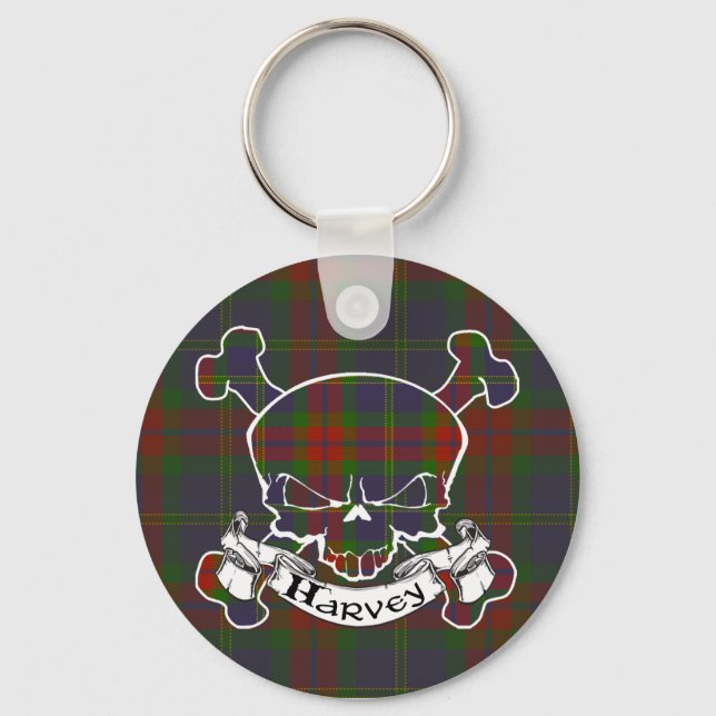 Porte-clés Porte - clé du crâne Harvey Tartan (Recto)