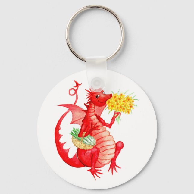 Porte-clés Porte - clé du dragon rouge gallois (Recto)
