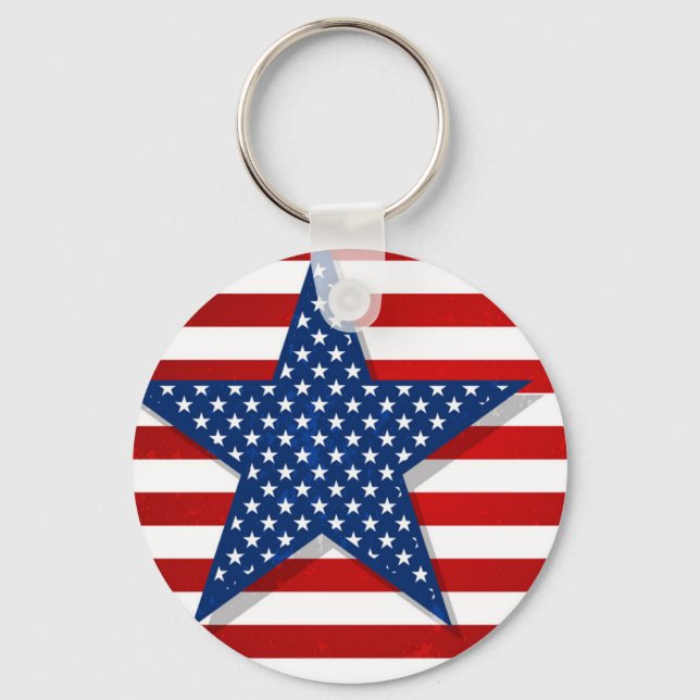 Porte-clés PORTE - CLÉ du drapeau américain (Recto)