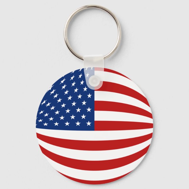 Porte-clés PORTE - CLÉ du drapeau américain Fisheye (Recto)