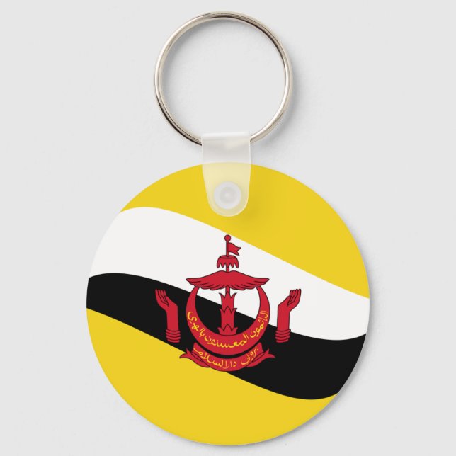 Porte-clés Porte - clé du drapeau Brunei Fisheye (Recto)