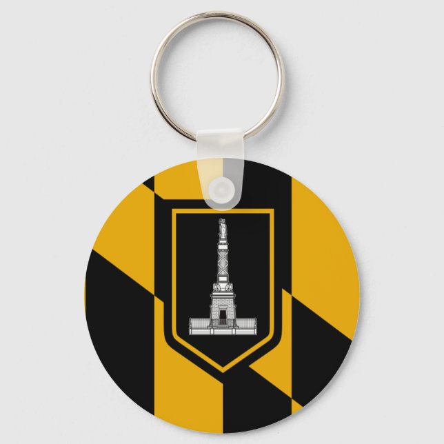 Porte-clés Porte - clé du drapeau de Baltimore (Maryland) (Recto)