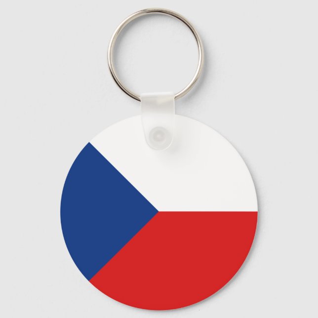 Porte-clés Porte - clé du drapeau de Czechia Fisheye (Recto)