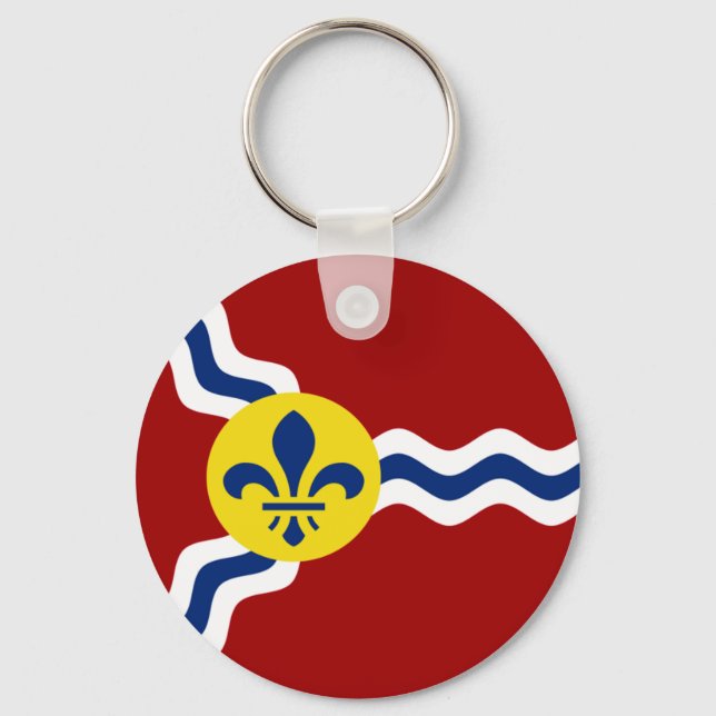 Porte-clés Porte - clé du drapeau de la ville de Saint-Louis  (Recto)