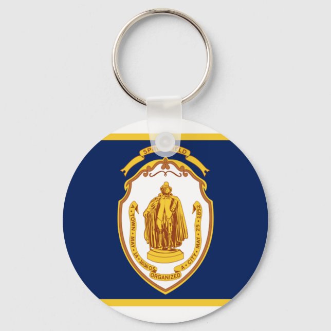 Porte-clés Porte - clé du drapeau de la ville de Springfield  (Recto)