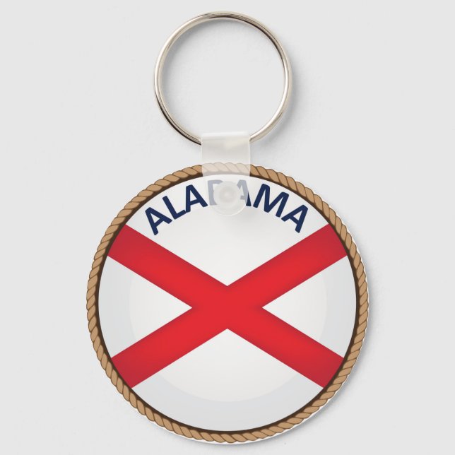 Porte-clés Porte - clé du Drapeau de l'Alabama (Recto)