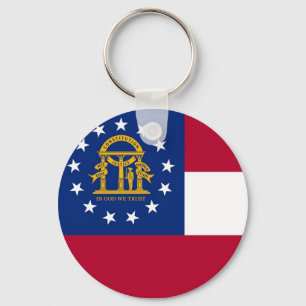 Porte-clés Porte - clé du drapeau de l'État de Géorgie