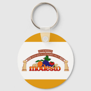 Porte-clés Porte - clé du drapeau de Modesto (Californie)