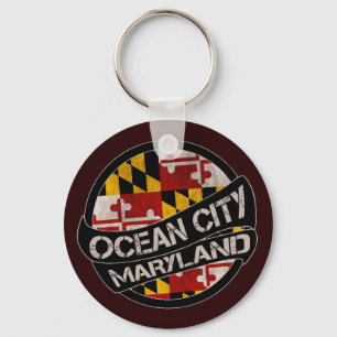 Porte-clés Porte - clé du drapeau d'Ocean City Maryland